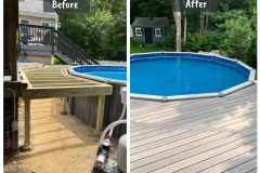 Deck around pool